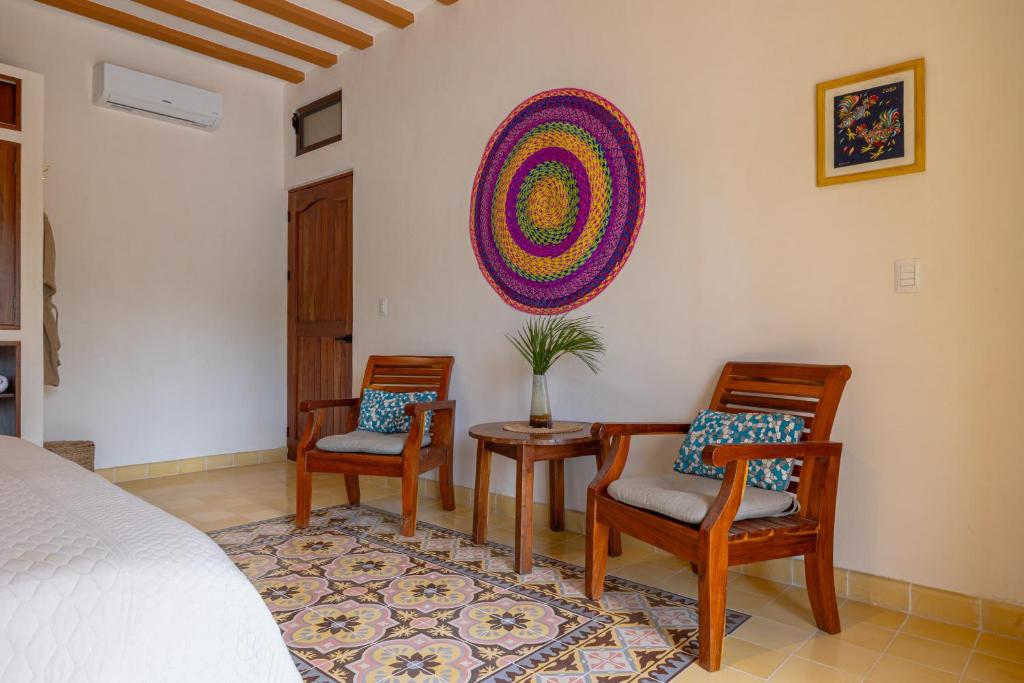 Posezení v ubytování Casa Pakal Valladolid