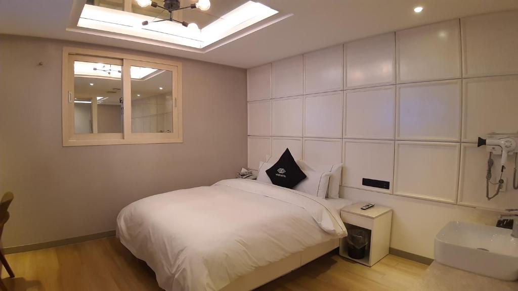 Koupelna v ubytování Vovo Hotel
