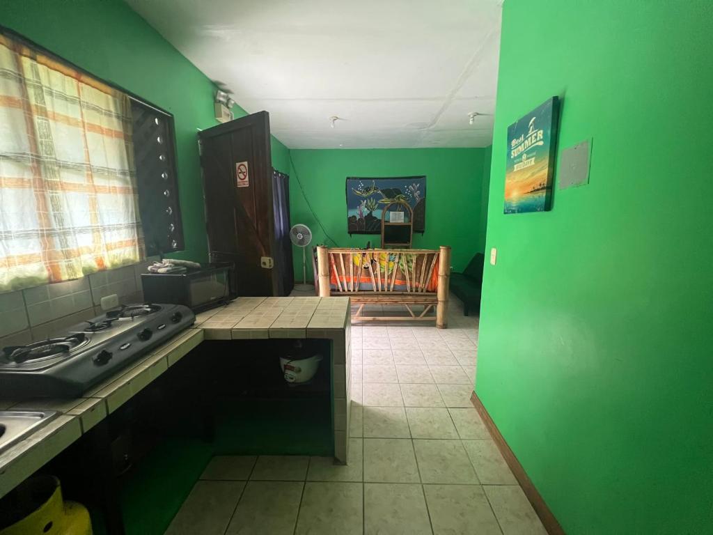 TV a/nebo společenská místnost v ubytování Las Casitas de Playa Ne gra