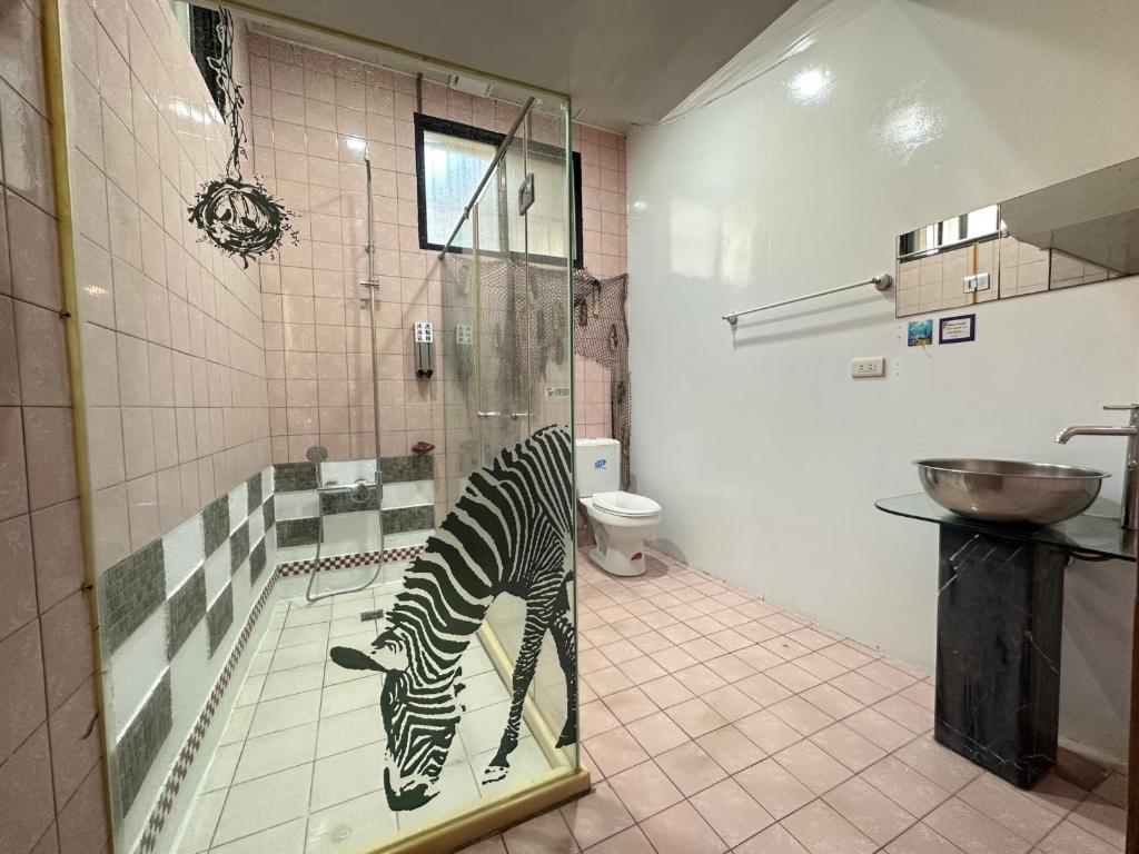 Koupelna v ubytování Zhixinyuan B&B