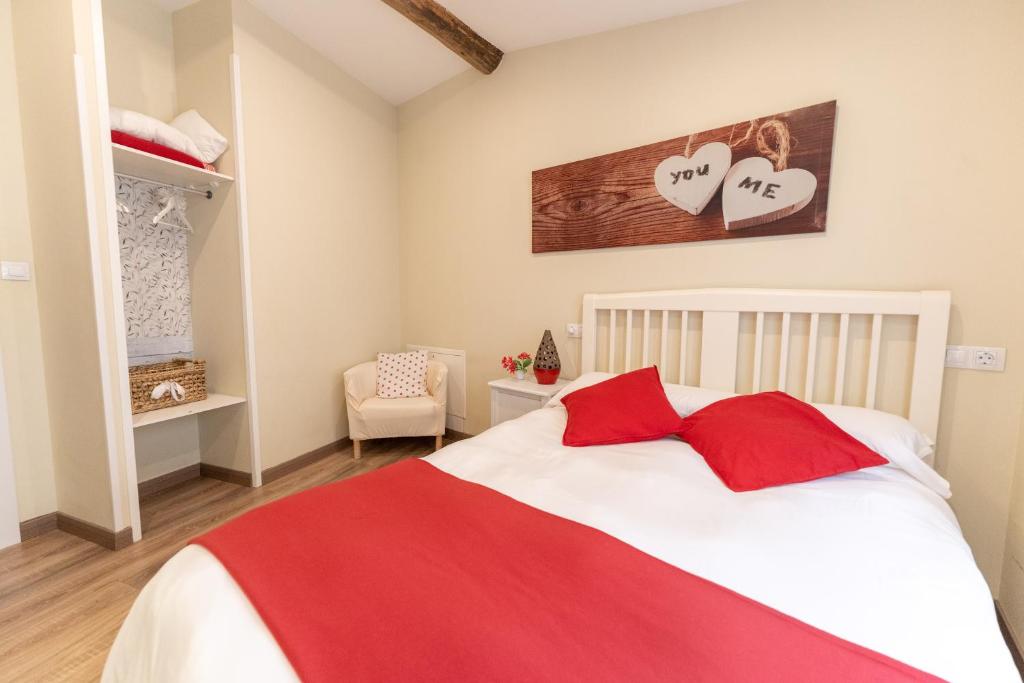 Postel nebo postele na pokoji v ubytování Casa rural MAZA especial grupos