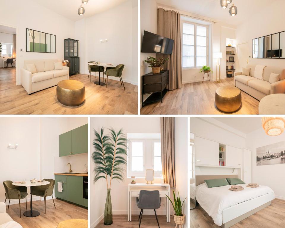 Le Laurencin Sens - Le Parisien في سونس: مجموعة من الصور لغرفة معيشة وغرفة نوم