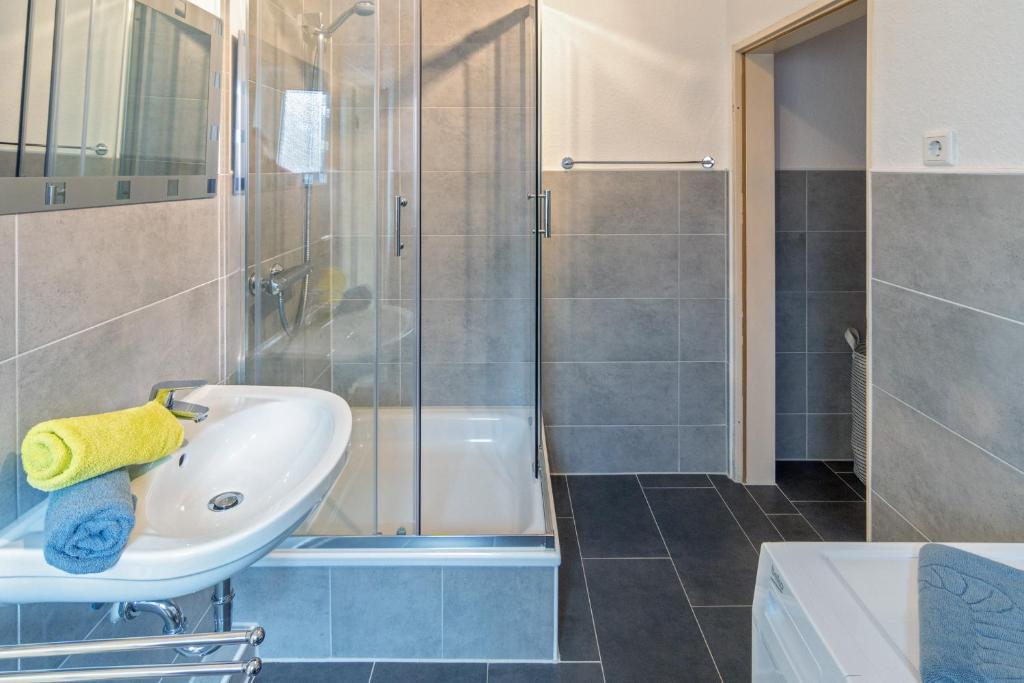Koupelna v ubytování Ferienhaus Heimatdock