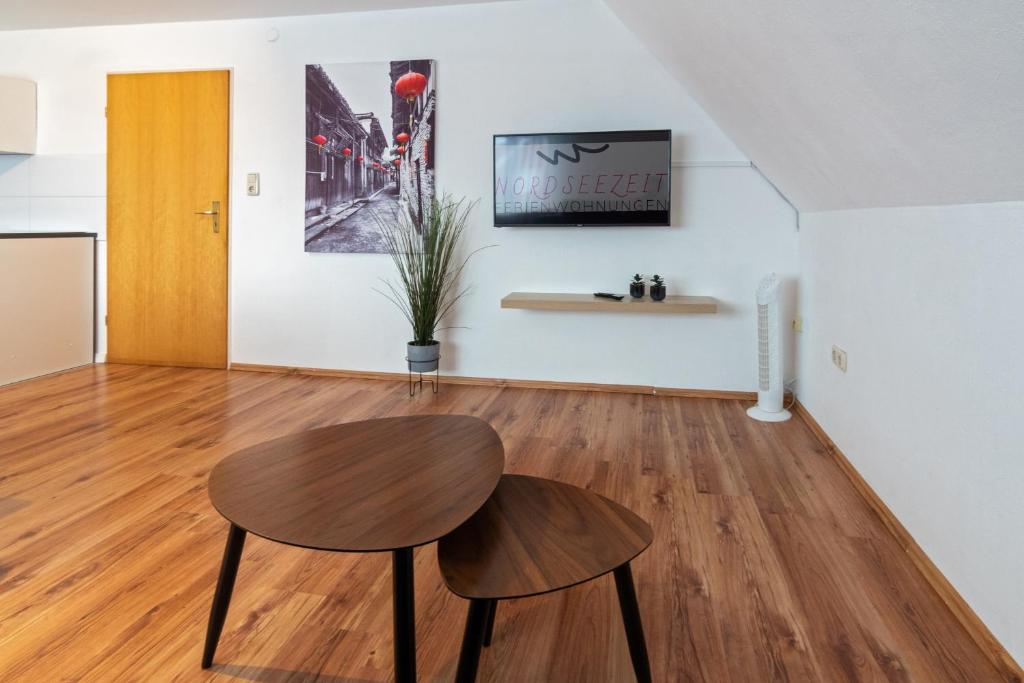 TV a/nebo společenská místnost v ubytování Ferienhaus Heimatdock