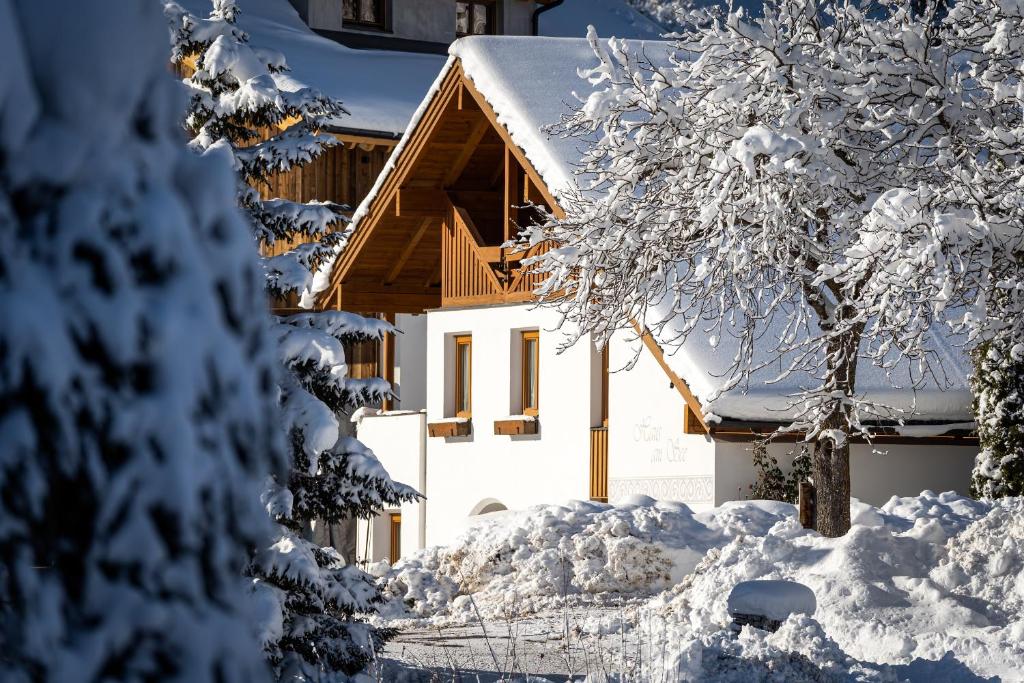 Ferienhaus am Burgsee v zimě