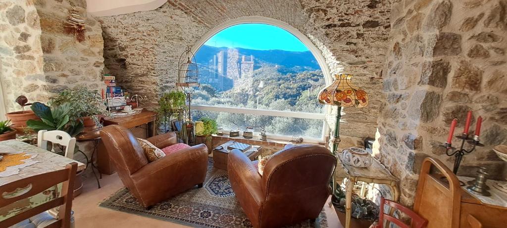 Χώρος καθιστικού στο B&B L' Antica Macina