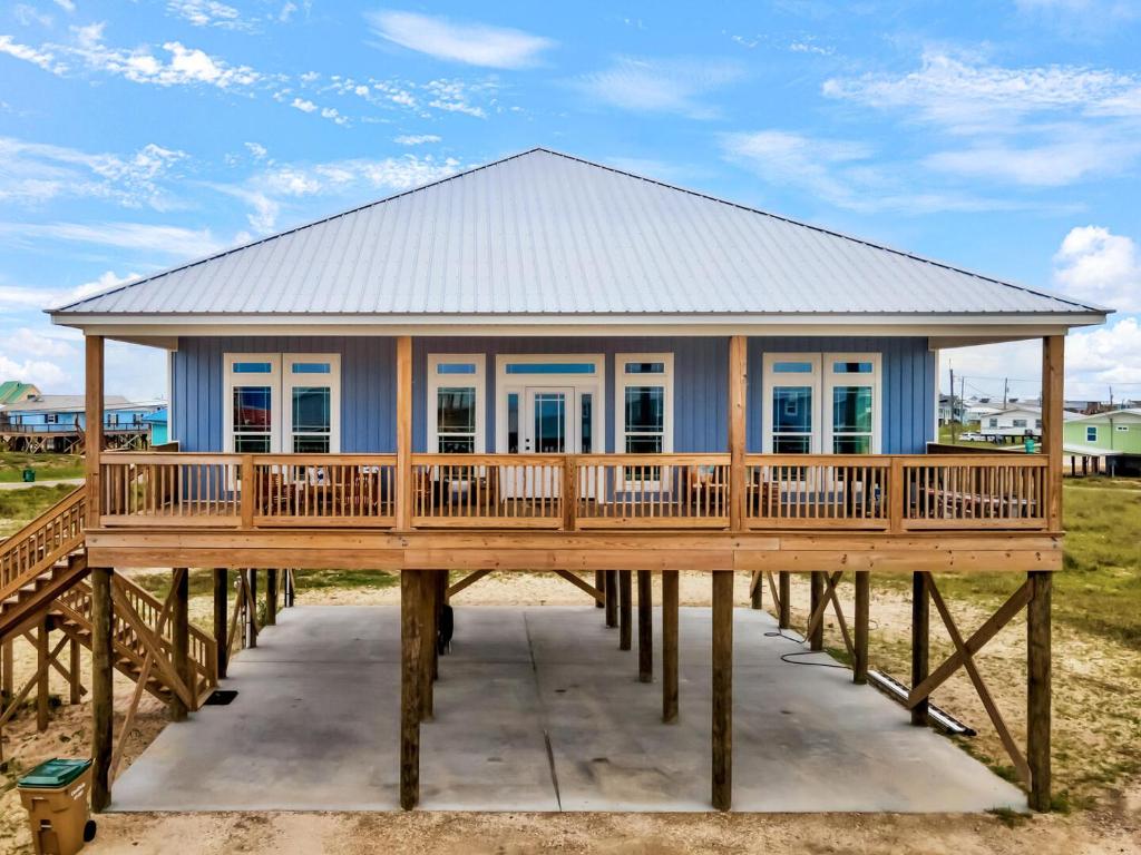 Bygningen som feriehuset ligger i