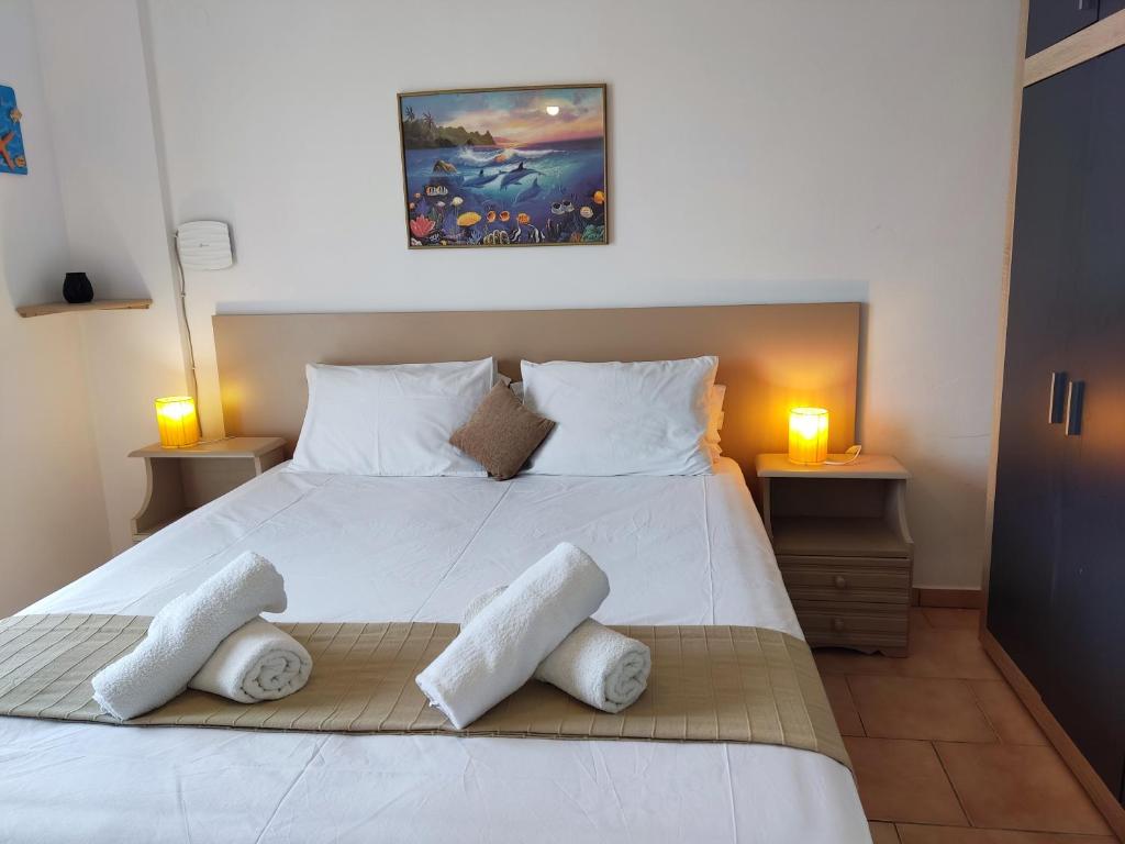 Postel nebo postele na pokoji v ubytování Coral Villas