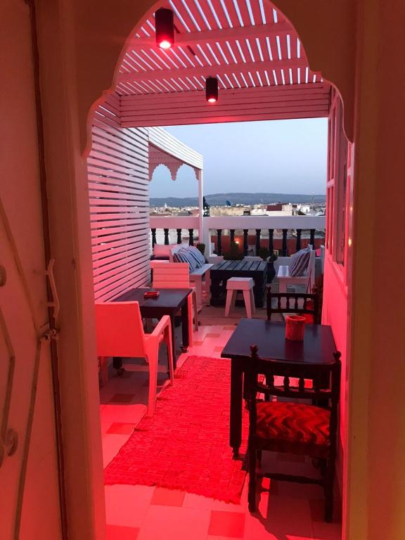 Oleskelutila majoituspaikassa Hôtel Riad Gnaoua
