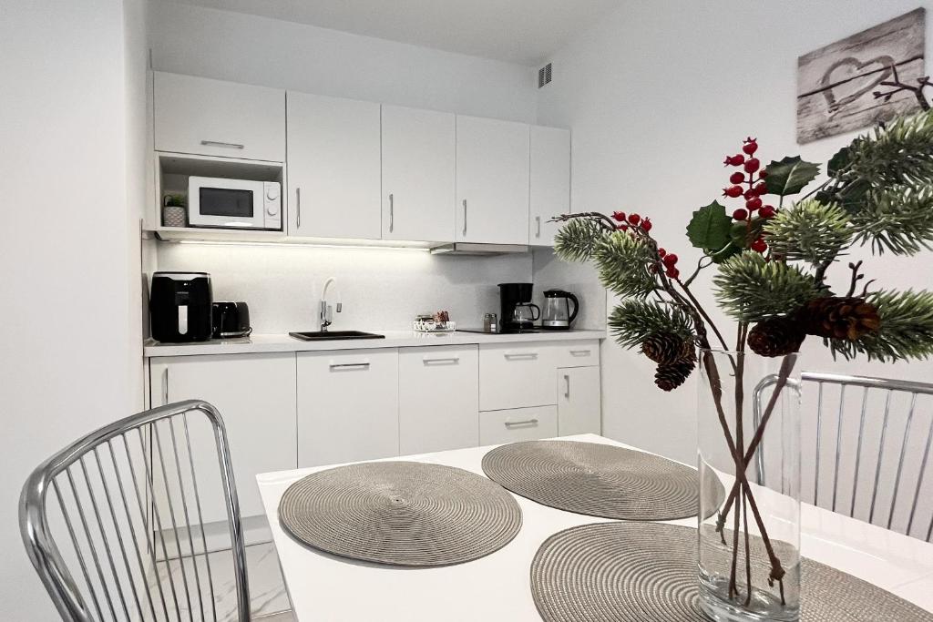 Kuchyňa alebo kuchynka v ubytovaní Apartamenty Orkana Centrum Zakopane