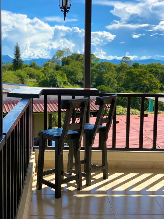 Balkón nebo terasa v ubytování Hotel Casa campestre HH