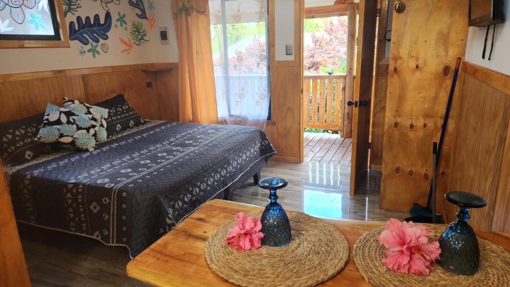 Cama o camas de una habitación en HARE O HAUPIANO