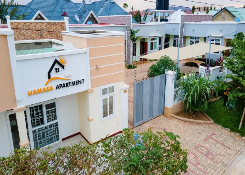 an aerial view of a apartment building with a garage at Hamasa Apartments in Dodoma