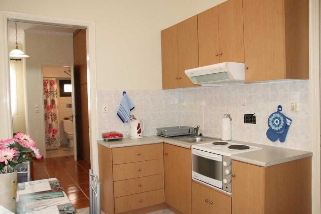 Kuchyň nebo kuchyňský kout v ubytování Ellis Apartments