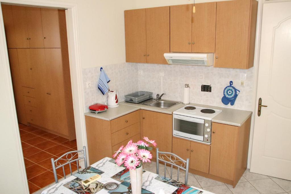 Kuchyň nebo kuchyňský kout v ubytování Ellis Apartments