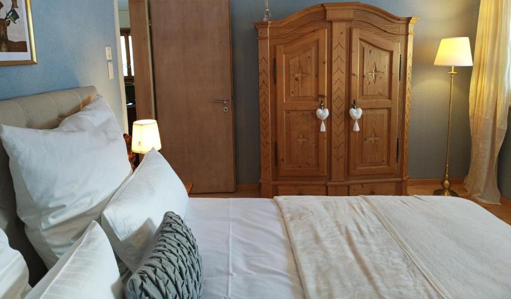 Postel nebo postele na pokoji v ubytování Chalet M