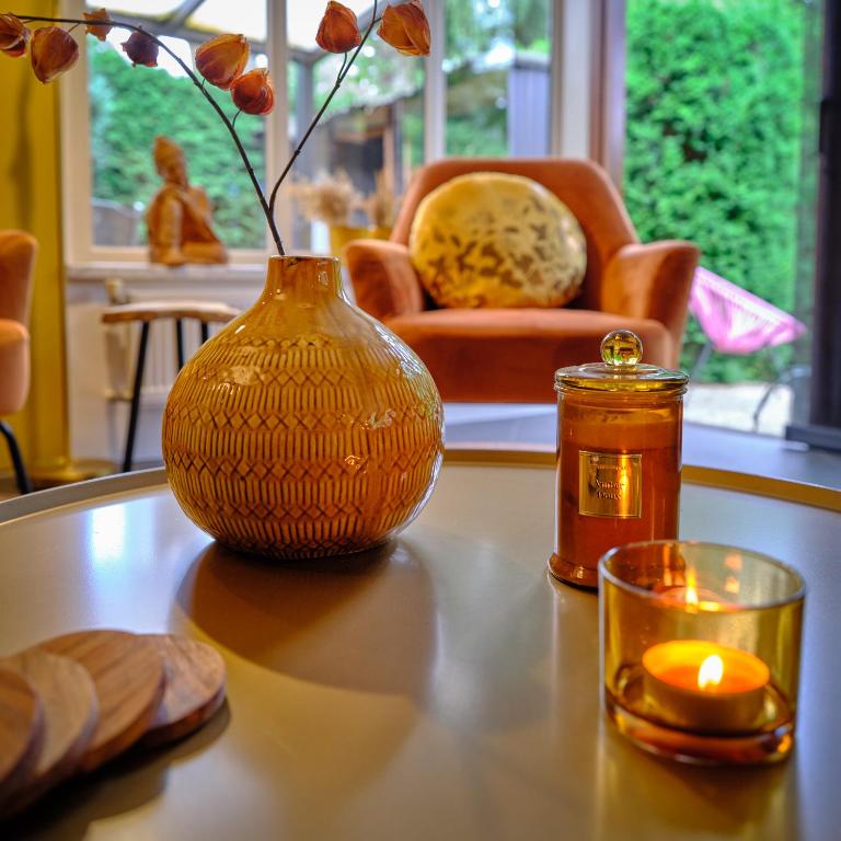 Posezení v ubytování Bungalow AMNIS by Sonnevijver Residences