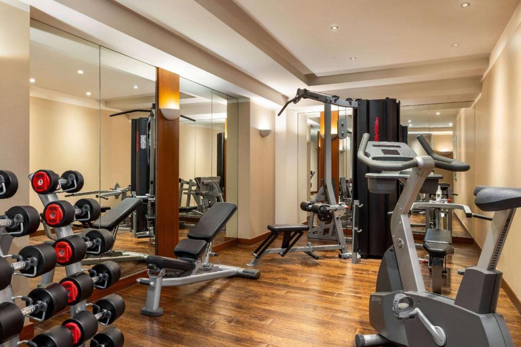 Fitness centrum a/nebo fitness zařízení v ubytování Vienna House by Wyndham Sonne Rostock