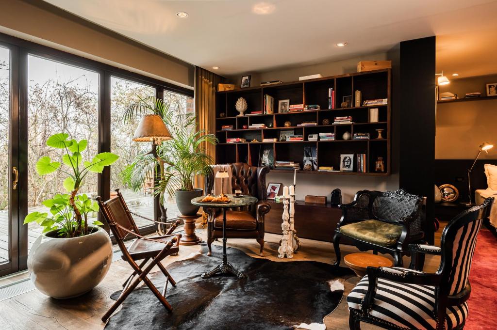 Posezení v ubytování Le Petit Chalet - Artegianale