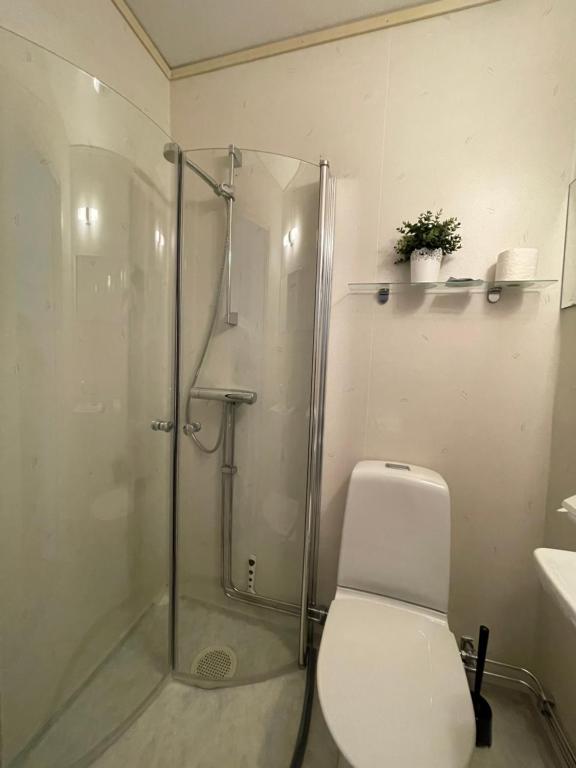Koupelna v ubytování Lilla Hotellet