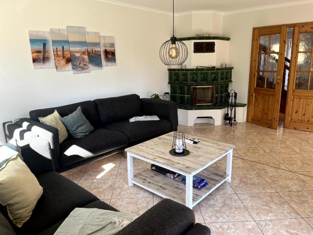 Posezení v ubytování Ferienhaus Fiete in Wieck
