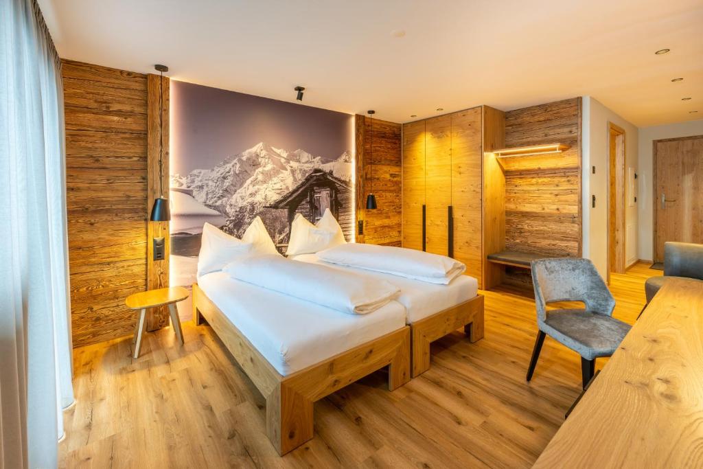 Voodi või voodid majutusasutuse Mountain Lodge toas