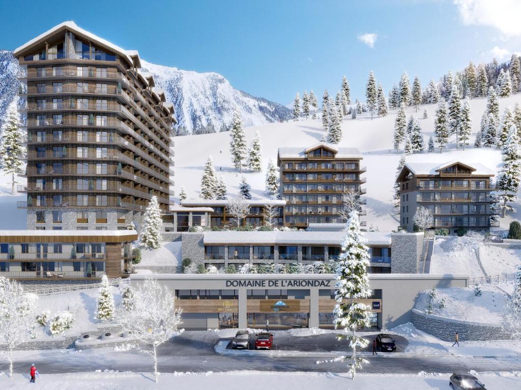 un rendez-vous de l'hôtel dominion eskimo dans la neige dans l'établissement Courchevel Ski In/Ski Out, à Courchevel
