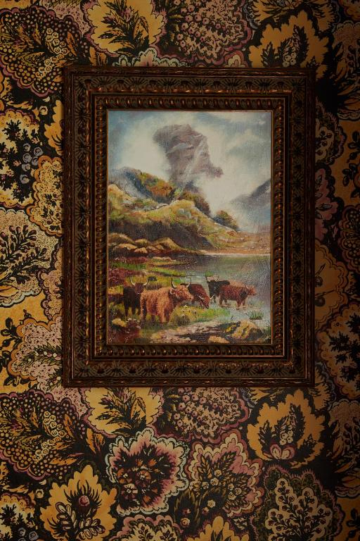 a painting of horses on a wall at Marine North Berwick in North Berwick
