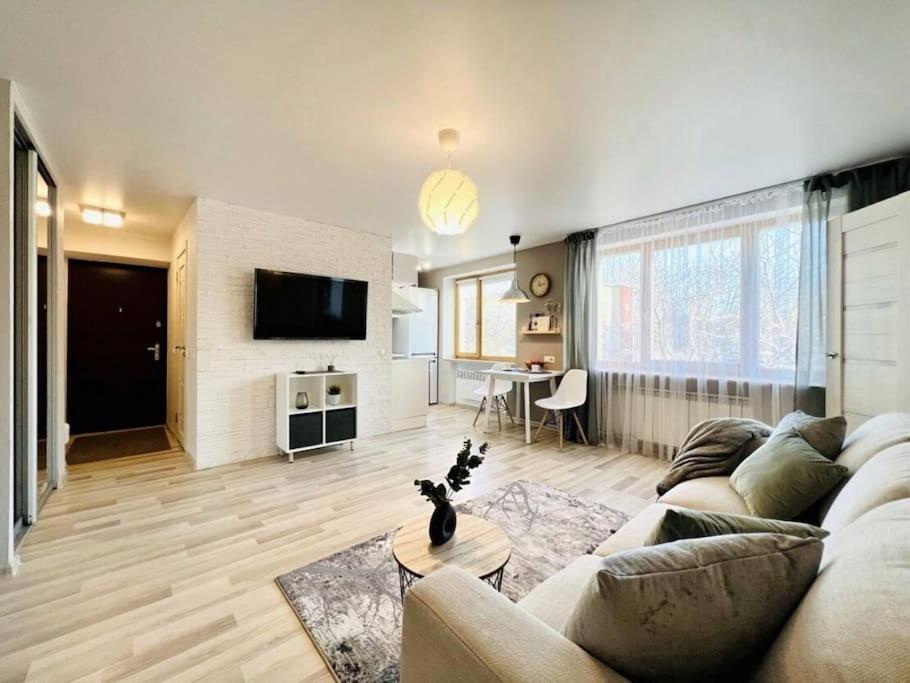 TV a/nebo společenská místnost v ubytování Comfort Apartment In Narva City Center