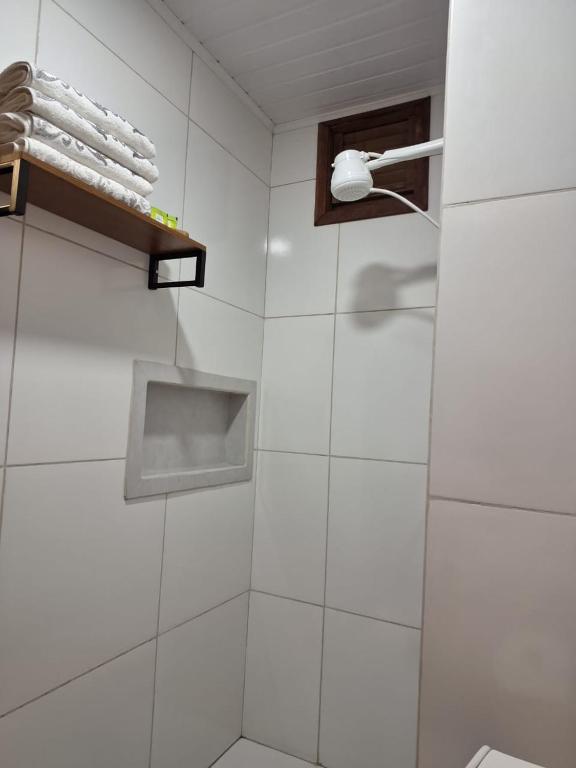 Koupelna v ubytování Essência de Atins
