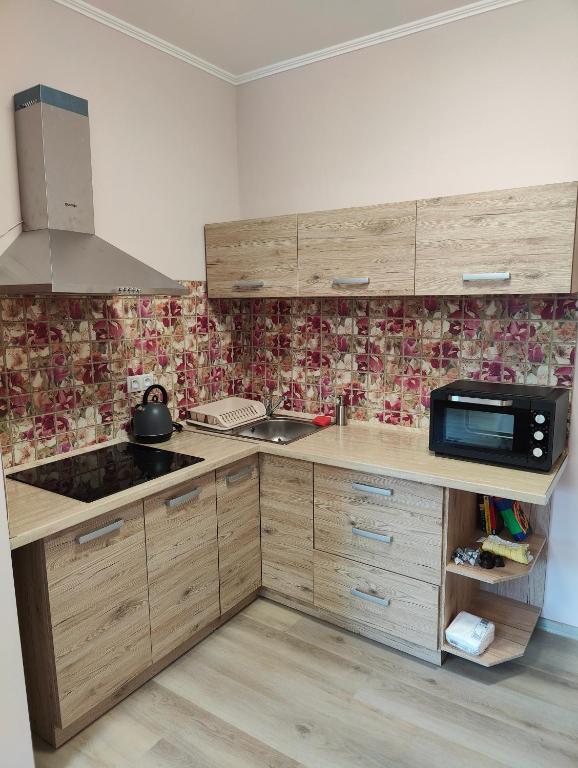 Kuchyň nebo kuchyňský kout v ubytování Villa Pirken Hammer