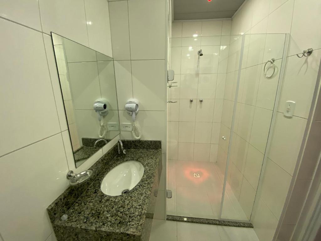 Koupelna v ubytování Único Motel Faria Lima
