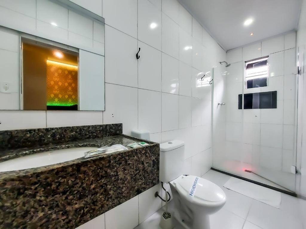 Koupelna v ubytování Único Motel Faria Lima