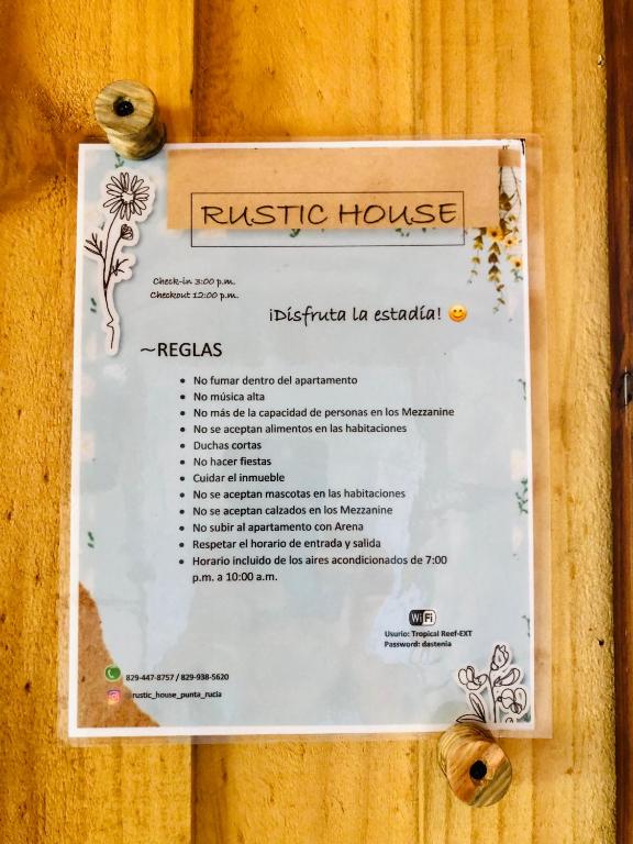 Certifikát, hodnocení, plakát nebo jiný dokument vystavený v ubytování Rustic House 2