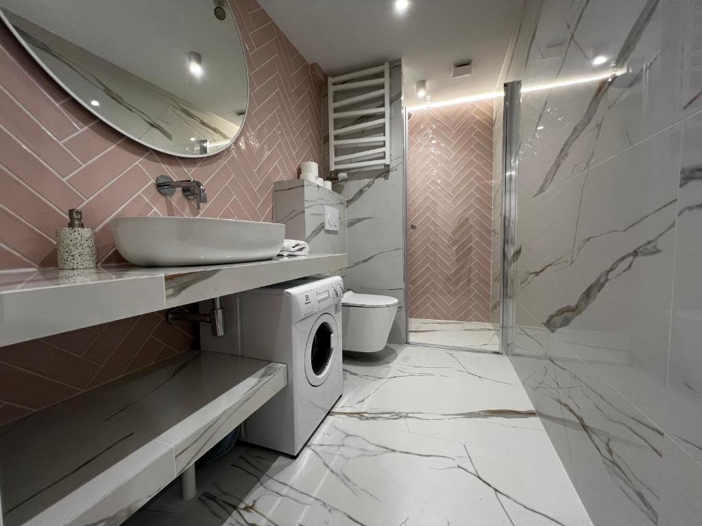 Kúpeľňa v ubytovaní Kościelna Apartament