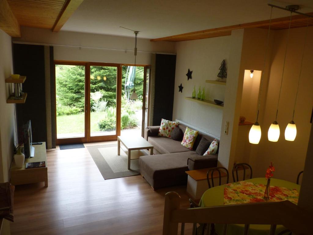 Posezení v ubytování Haus zur Eule