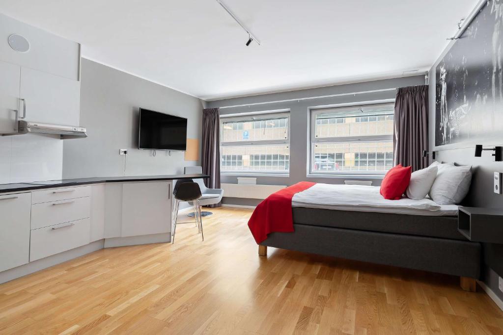 Postel nebo postele na pokoji v ubytování Aiden by Best Western Stockholm Kista
