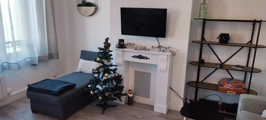 TV i/ili multimedijalni sistem u objektu Le Rayon Vert vue mer