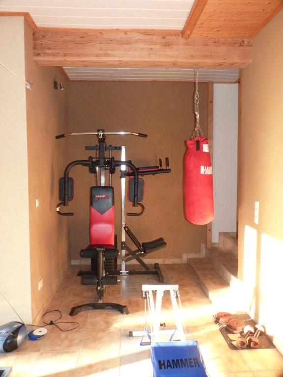 Fitness centrum a/nebo fitness zařízení v ubytování Haus zur Eule