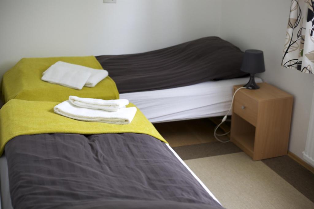 Letto o letti in una camera di Lagarfell Studios