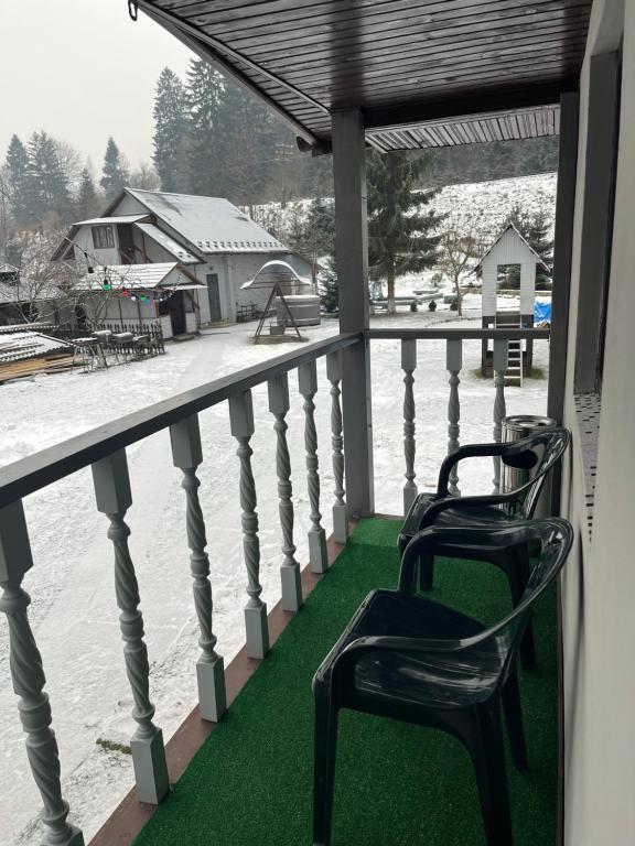 Balkón nebo terasa v ubytování Sadyba Dana