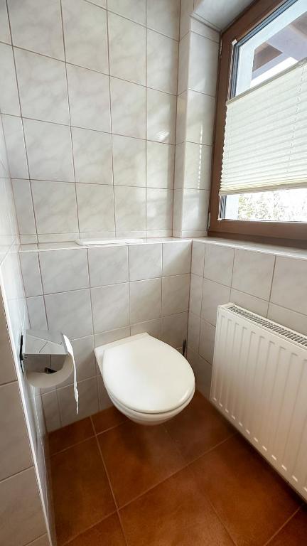 Koupelna v ubytování Alte Schmiede