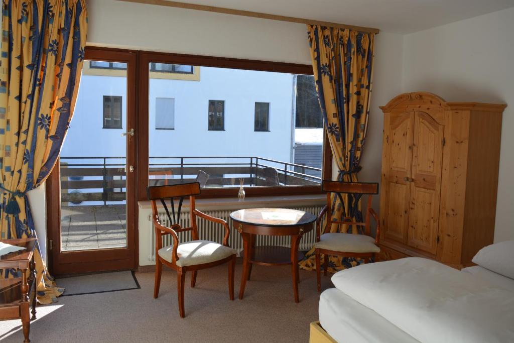 Balkón nebo terasa v ubytování Hotel Garni Schlossblick