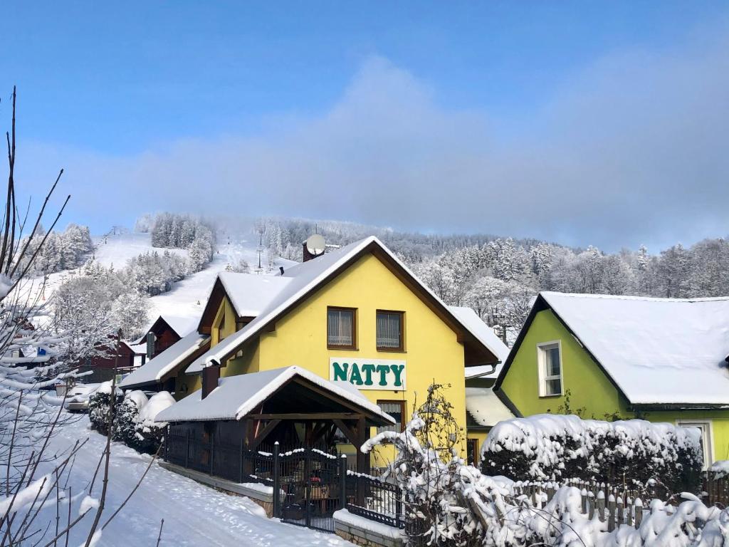 Penzion NATTY - s wellness přímo u sjezdovky v zimě