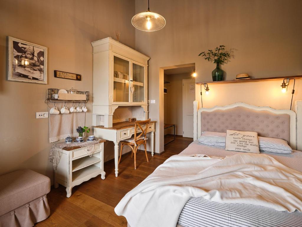 Postel nebo postele na pokoji v ubytování BIOHOTEL StDaniel