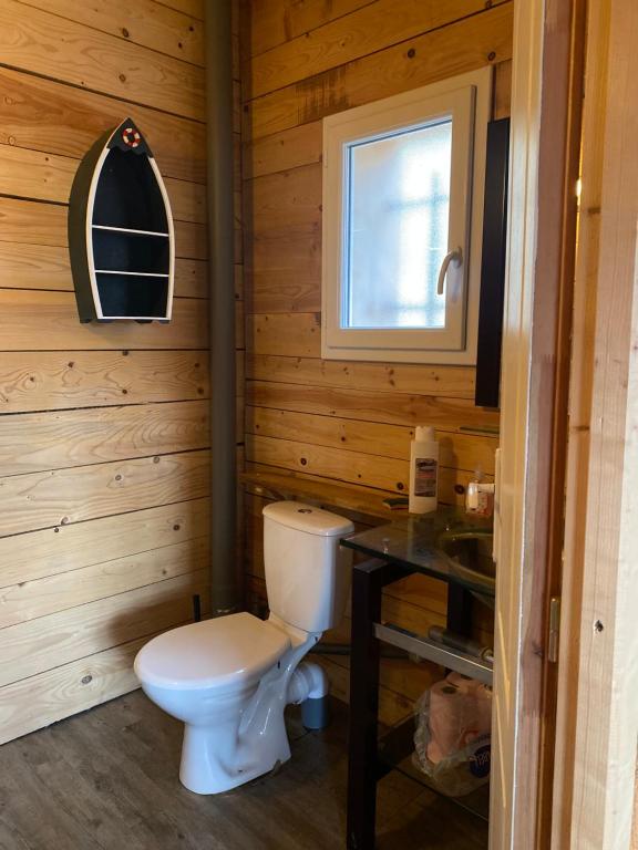 Koupelna v ubytování Chalet vue lac