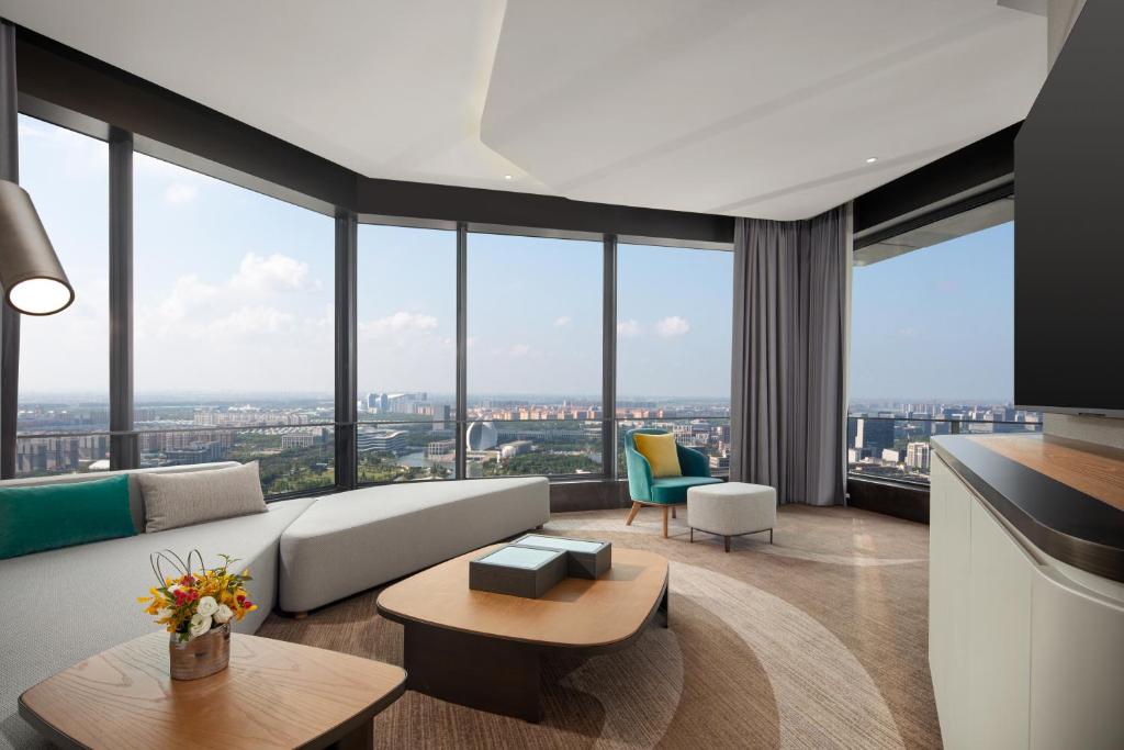 Posezení v ubytování Radisson Collection Lingang Shanghai