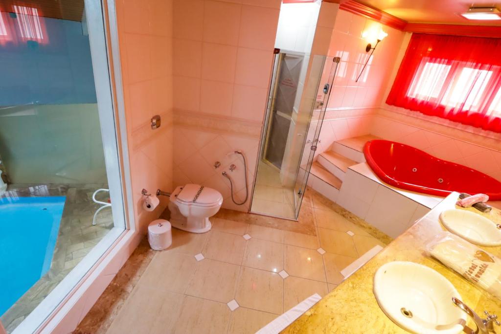 Koupelna v ubytování Motel Avenida (Adult Only)