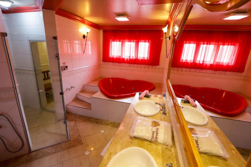 Koupelna v ubytování Motel Avenida (Adult Only)