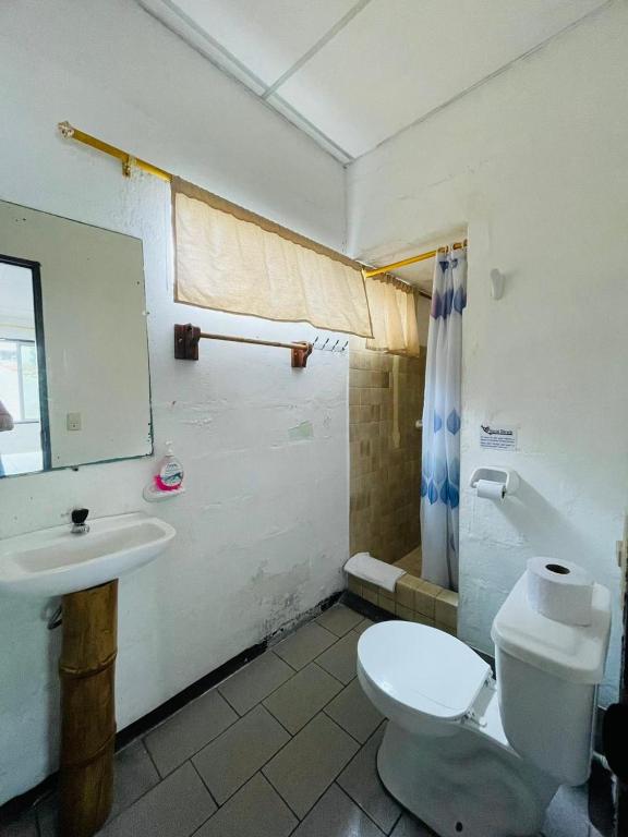 Koupelna v ubytování Hostal Darwin